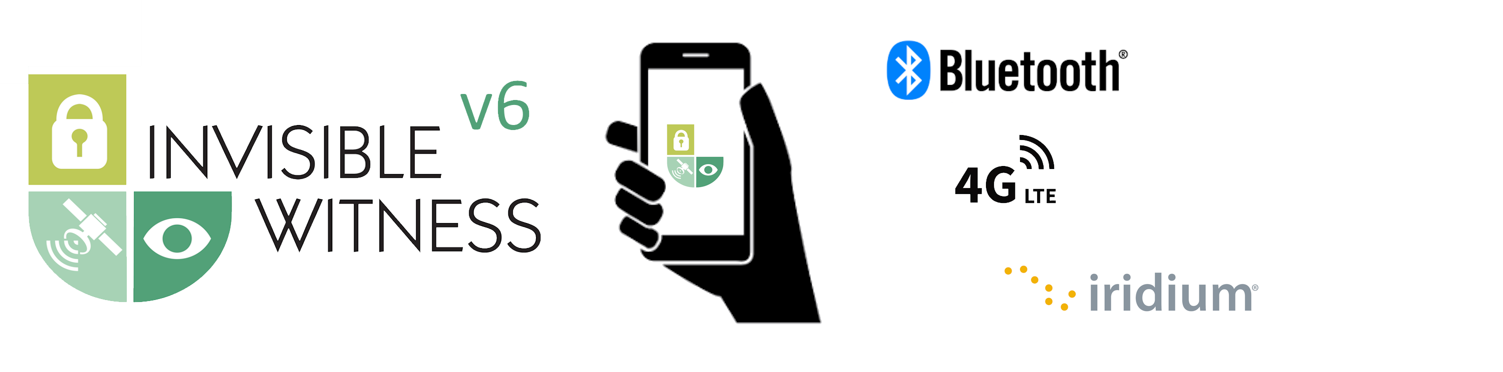 Invisible Witness v6 — Bluetooth, 4G LTE and Iridium satellite connectivity, controlled from your phone
